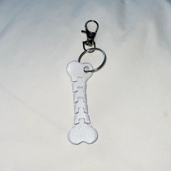 White Bone Keychain - Picture 2 of 2